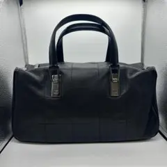 CHANEL チョコバー ソフトキャビアスキン ミニボストンバッグ 黒 美品