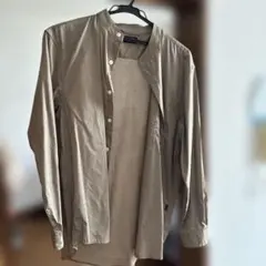 BACK NUMBER ベージュ 長袖シャツ M