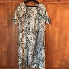 未使用＊シルク100% グレー ワンピース ＊