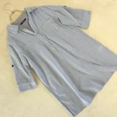 メイソングレイ　五分袖　シャツ　ブラウス　チュニック　プルオーバー