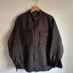 niko and...ニコアンドヘリンボーンブラウンシャツ