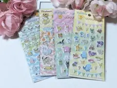 ポケモン　プチプチシール　4種類セット　ぷっくりシール