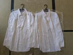 ユニクロ ノンアイロン スリムフィット長袖ワイシャツ 44-86 2枚セット