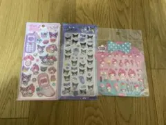 値下げ　サンリオ マイメロディ クロミ シール 3点セット