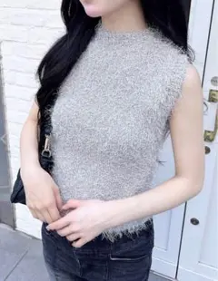 INGNI ラメフェザーノースリニット