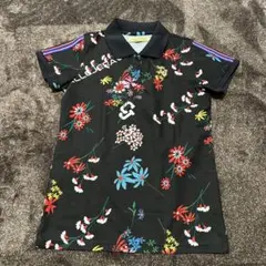 CALLEJERA 花柄 半袖ポロシャツ 黒　値下げ