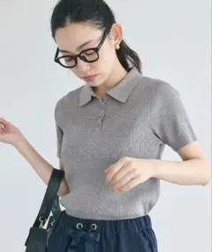 cocaポロニット 半袖 グレー Lサイズ