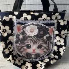 あじさい　10日パネル猫ちゃん　トートバッグ　コヤンイサムチョン あじさい様専用 10日パネル猫ちゃん トートバッグ コヤンイサムチョン
