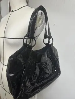 agnès b. ブラックショルダーバッグ　y2k