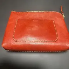 HERZ ヘルツ マチ付きポーチL(KF-114)レッド