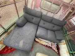 グレー L字型ソファ