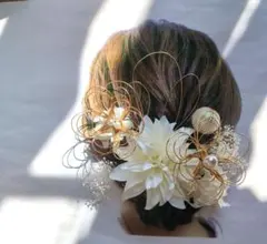 髪飾り成人式前撮り結婚式ヘッドパーツ卒業式ウェディング