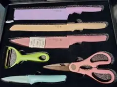 5彩キッチンナイフセット6点