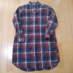 ジムフレックス　チェック　シャツワンピース　ネル　Ｓ　12 Mサイズの方でも