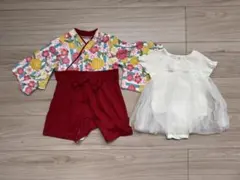ベビー袴 ロンパースベビーロンパースドレスセット
