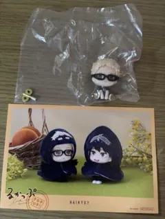ハイキュー！！　月島・山口るかっぷポストカード、月島ネジ巻きガチャ