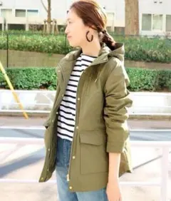 SLOBE IENA イエナ フードミリタリー ミドルブルゾン カーキ 40のサムネイル
