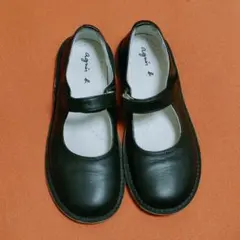 アニエスベー キッズ 本革32 フォーマルシューズ 黒