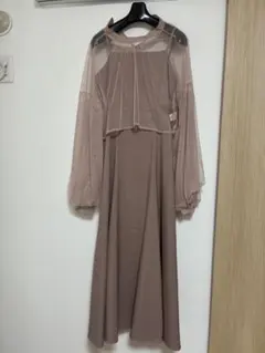 【美品】チュールボレロ＋フレアキャミワンピースセット(ペチスカートセット)のサムネイル