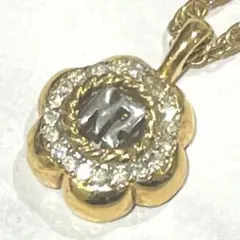 NINA_RICCI ニナリッチ　ネックレス　ロゴ　ラインストーン