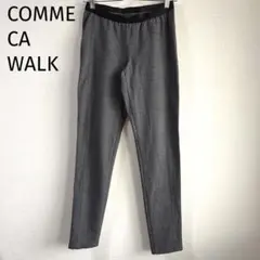 コムサウォーク 日本製 チェック柄 ストレッチ レギンス パンツ ウエストゴム