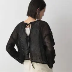 ローリーズファーム　２ＷＡＹメッシュリボンカーデロングスリーブ