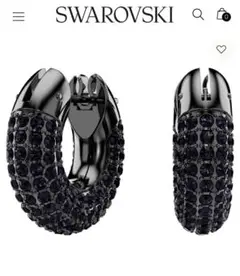 ★swarovski★スワロフスキー Dexteraピアス ブラック