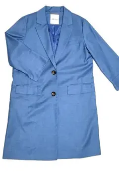 【Mila Owen】ロングコート【S～M／美品／青／秋冬春／上品／シンプル】