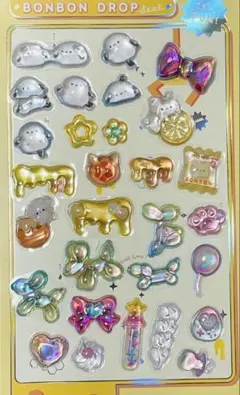 【正規品】ボンボンドロップシール　シマエナガ他　おすそ分け