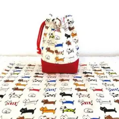 カラフルcats（カラフルストライプ）♪お弁当袋（M）&コップ袋&ランチ