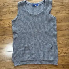 LARRY P.G.C. PRODUCTIONグレー ニットベスト M