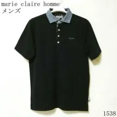marie claire homme 黒 ポロシャツ