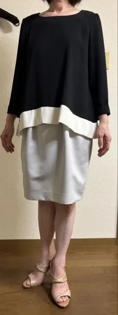 INDIVI ワンピース　ブラック　フォーマル Sサイズ