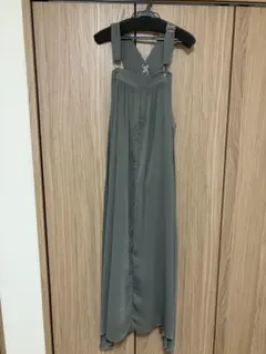 LASUDレースアップデザインジャンパースカート