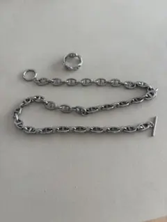 シルバー　ネックレス　リング