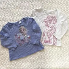 H&M エルサ 長袖Tシャツ カットソー 100cm 2枚セット プリンセス
