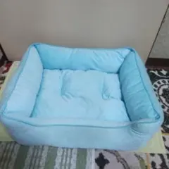 接触冷感！水色の犬用クッションベッド 他のペットにも♡のサムネイル