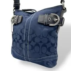 良品 814 Coach ショルダーバッグ シグネチャー キャンバス レザー