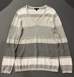 TOMMY HILFIGER 長袖 Vネック 綿セーターのサムネイル