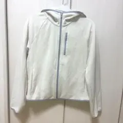 UNIQLO ライトフリースフルジップパーカ 長袖 オフホワイト Mサイズ