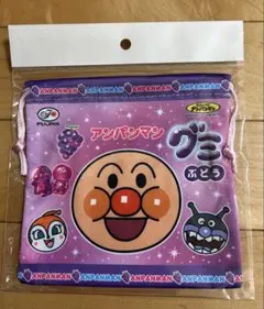 【非売品】アンパンマンミニ巾着　グミ　不二家オリジナル　ドキンちゃん　ピンク　紫