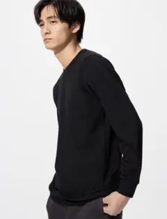 UNIQLOユニクロ 超極暖ヒートテック クルーネックT メンズ L
