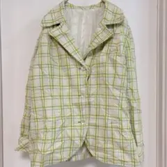 一点物✨ヴィンテージ風 チェック柄 テーラードジャケット　アウター　レア　春服