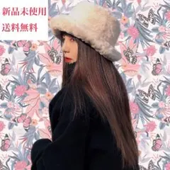 ファーハット バケットハット 秋冬 防寒 帽子 レディース ラビットファー