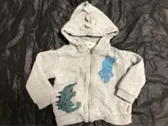 ほぼ未使用 90サイズ ポールスミス ベビー 恐竜プリント フード付きトレーナー