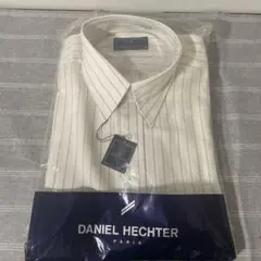 DANIEL HECHTER ホワイトストライプシャツ Lサイズ 86