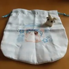 とっとこハム太郎　りぼんちゃん巾着ポーチ　当時物マスコット