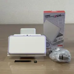 6-040【美品】Newニンテンドー2DS LL ホワイト×ラベンダー 箱付き