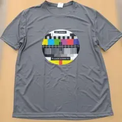 NO SIGNAL レトロ風 Tシャツ Ｌ グレー系