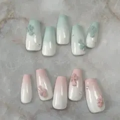 【サイズオーダー】クロムネイル　グラデーション　クロムパーツ